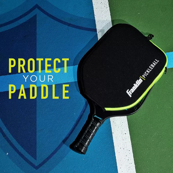 Franklin Sports Pickleball Paddle Cover  Protective Padded Pickleball Cover with Fence Hook  Universal Size Pickleball Paddle Case  Protective Pickleball Equipment  AccessoryBlackGreen