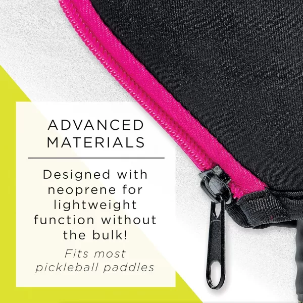 Franklin Sports Pickleball Paddle Cover  Protective Padded Pickleball Cover with Fence Hook  Universal Size Pickleball Paddle Case  Protective Pickleball Equipment  AccessoryBlackPink