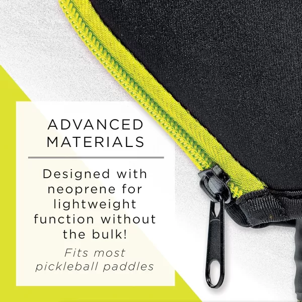 Franklin Sports Pickleball Paddle Cover  Protective Padded Pickleball Cover with Fence Hook  Universal Size Pickleball Paddle Case  Protective Pickleball Equipment  AccessoryBlackGreen