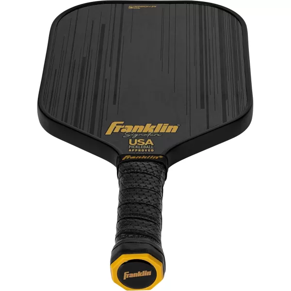 Franklin Sports Pro Pickleball Paddles  Signature Series STK Carbon Fiber Pickleball Paddle  USA Pickleball USAPA Approved Tournament Paddle  Polypropylene Core Pro Paddles  145mm  16mm Cores145mm