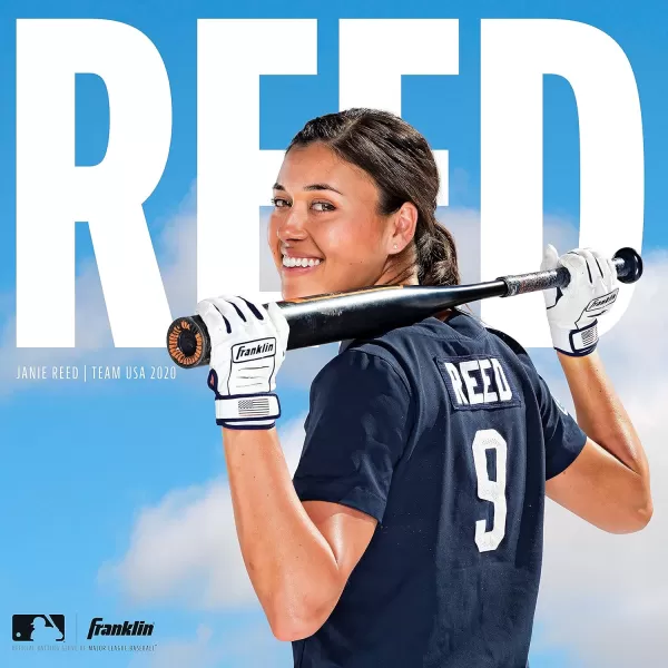 Franklin Sports USA Softball Womens Softball Batting Gloves  CFX Pro Fastpitch  Slowpitch Girls Batting Gloves  Adult  Youth Batting Glove PairsChrome Royal  Fastpitch