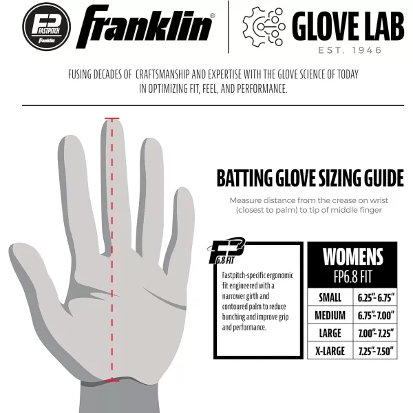 Franklin Sports USA Softball Womens Softball Batting Gloves  CFX Pro Fastpitch  Slowpitch Girls Batting Gloves  Adult  Youth Batting Glove PairsChrome Royal  Fastpitch
