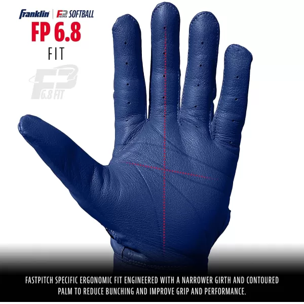 Franklin Sports USA Softball Womens Softball Batting Gloves  CFX Pro Fastpitch  Slowpitch Girls Batting Gloves  Adult  Youth Batting Glove PairsChrome Royal  Fastpitch
