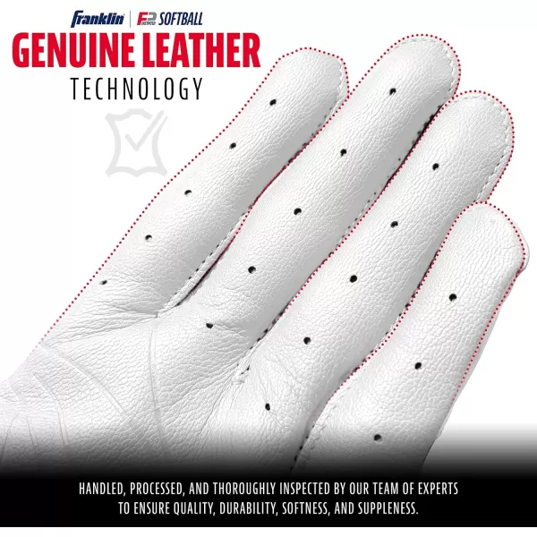 Franklin Sports USA Softball Womens Softball Batting Gloves  CFX Pro Fastpitch  Slowpitch Girls Batting Gloves  Adult  Youth Batting Glove PairsWhiteNavyRed