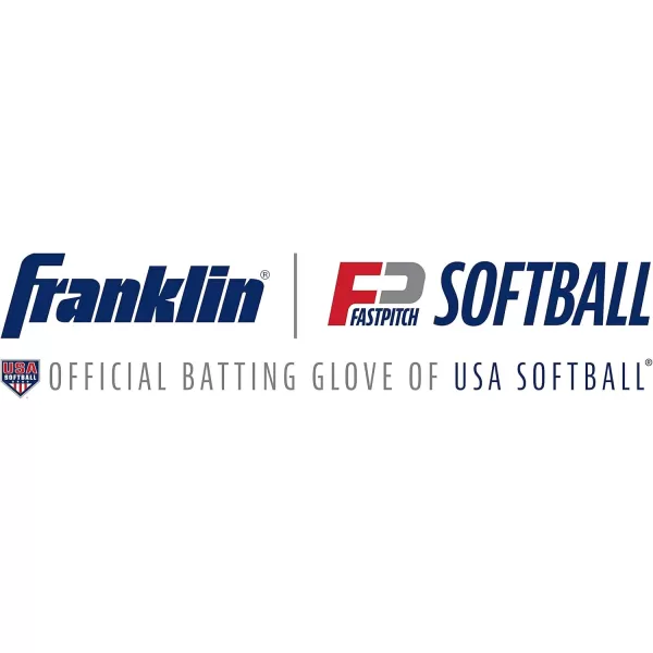 Franklin Sports USA Softball Womens Softball Batting Gloves  CFX Pro Fastpitch  Slowpitch Girls Batting Gloves  Adult  Youth Batting Glove PairsWhiteNavyRed
