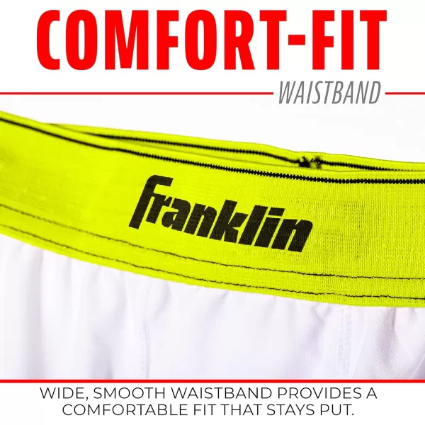 Franklin Sports Youth Compression Sliding Shorts  Kids Compression Underwear with Cup Pocket  Padded Baseball Sliding ShortWhiteOptic