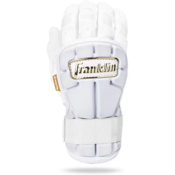 Franklin Sports Baseball Hand  Wrist Guard  PRT LG Series Adult Hand  Wrist Protector for Batting  Protective Hand Wrist Shield  Right  Left Hand Hitters  One Size  AdultWhite