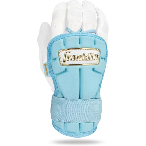 Franklin Sports Baseball Hand  Wrist Guard  PRT LG Series Adult Hand  Wrist Protector for Batting  Protective Hand Wrist Shield  Right  Left Hand Hitters  One Size  AdultCarolina Blue