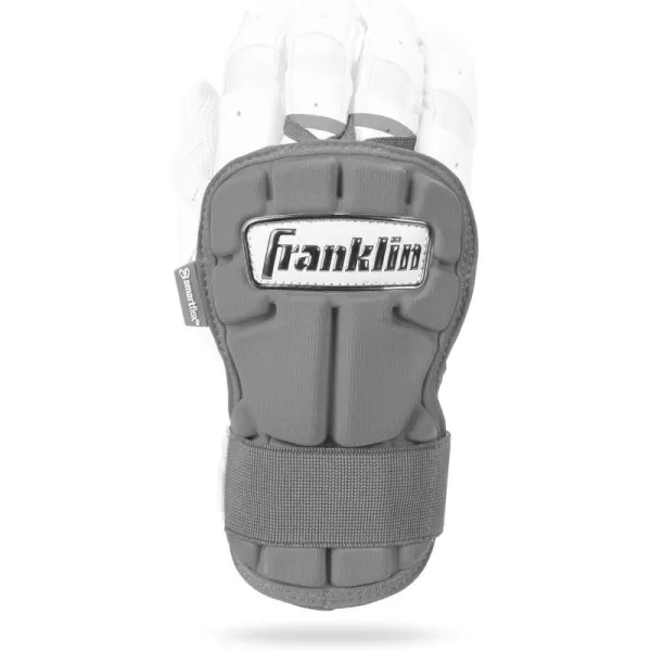 Franklin Sports Baseball Hand  Wrist Guard  PRT LG Series Adult Hand  Wrist Protector for Batting  Protective Hand Wrist Shield  Right  Left Hand Hitters  One Size  AdultGrey