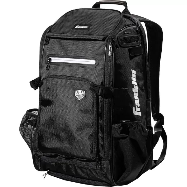 Franklin Sports Baseball  Softball Backpacks  MLB  USA Softball Equipment Bags for Baseball  Fastpitch Softball  Youth  Adult Batpacks for Bats Gloves Helmets Cleats  More  Multiple ColorsBlackWhite
