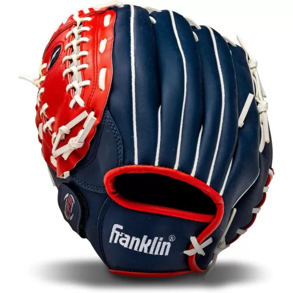 Franklin Sports Baseball  Softball Gloves  Field Master Adult  Youth Baseball  Softball Gloves  Right Hand  Left Hand Gloves  Infield  Outfield Mitts  Multiple Sizes  ColorsRed  White  Blue