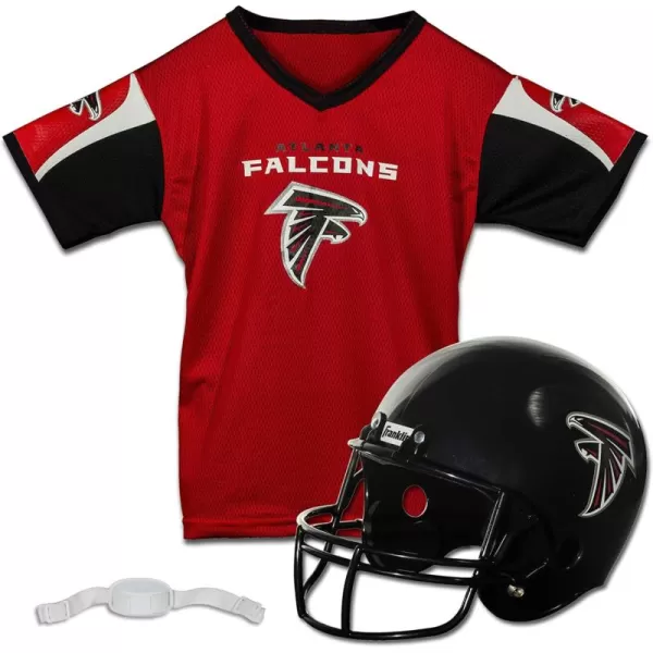 Franklin Sports NFL Kids Helmet  Jersey Sets  Youth NFL Team Uniform Sets  Costume Set  Helmet Jersey  ChinstrapMediumAtlanta Falcons