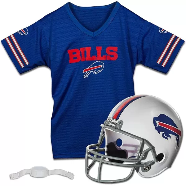 Franklin Sports NFL Kids Helmet  Jersey Sets  Youth NFL Team Uniform Sets  Costume Set  Helmet Jersey  ChinstrapMediumBuffalo Bills