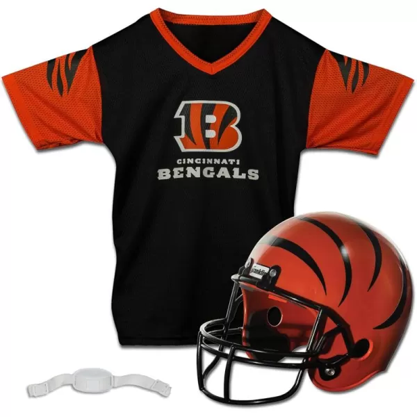 Franklin Sports NFL Kids Helmet  Jersey Sets  Youth NFL Team Uniform Sets  Costume Set  Helmet Jersey  ChinstrapMediumCincinnati Bengals