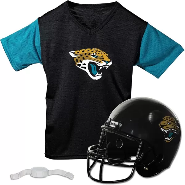 Franklin Sports NFL Kids Helmet  Jersey Sets  Youth NFL Team Uniform Sets  Costume Set  Helmet Jersey  ChinstrapMediumJacksonville Jaguars