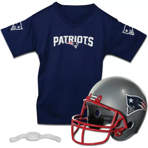 Franklin Sports NFL Kids Helmet  Jersey Sets  Youth NFL Team Uniform Sets  Costume Set  Helmet Jersey  ChinstrapMediumNew England Patriots
