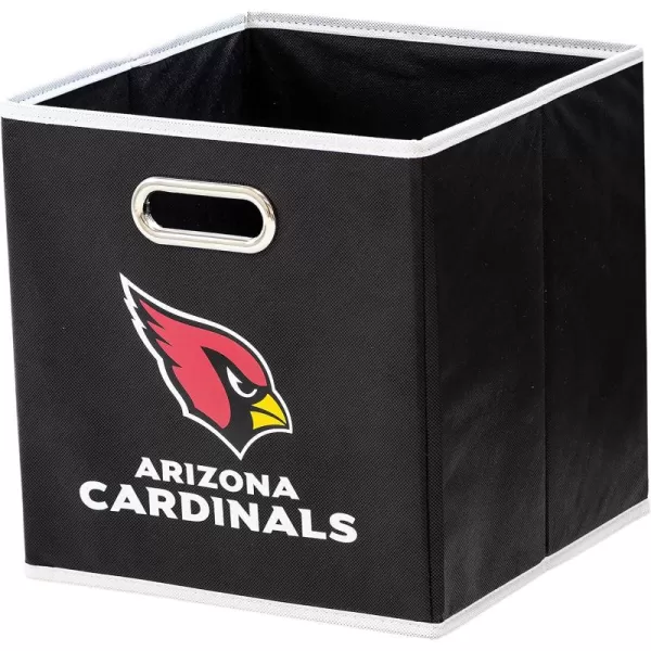 Franklin Sports NFL Storage Bins  Collapsible Cube Container  Storage Basket  NFL Office Bedroom  Living Room Dcor  11quotx11quotArizona Cardinals