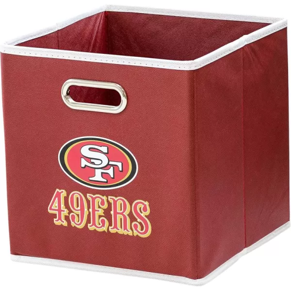 Franklin Sports NFL Storage Bins  Collapsible Cube Container  Storage Basket  NFL Office Bedroom  Living Room Dcor  11quotx11quotSan Francisco 49ers