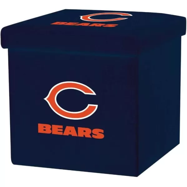 Franklin Sports NFL Storage Ottoman  Container  NFL Football Team Folding Organizer Bins  NFL Office Bedroom  Living Room Dcor  14quot x 14quotChicago Bears