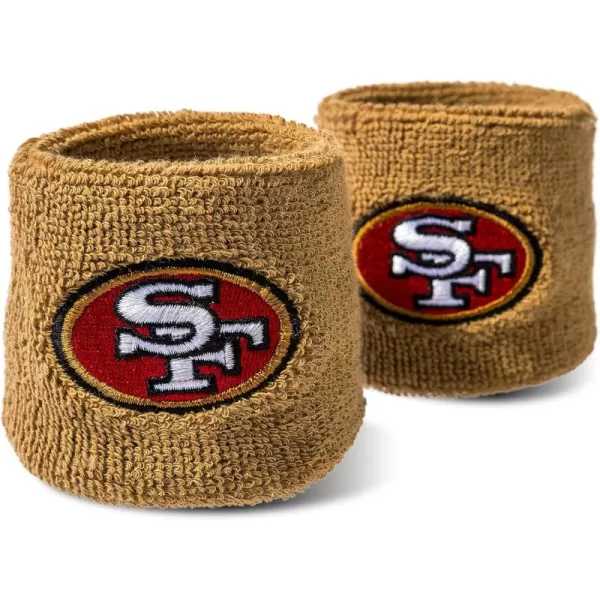 Franklin Sports NFL Team Wristbands  Youth NFL Team Logo Wristbands  Great for Costumes and Uniforms  Pair of WristbandsSan Francisco 49ers