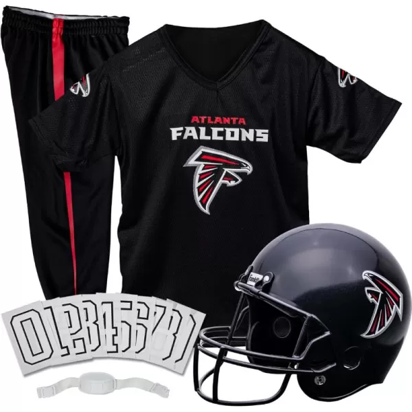 Franklin Sports NFL Youth Football Uniform Set for Boys ampamp Girls  Includes Helmet Jersey ampamp Pants with Chinstrap  NumbersAtlanta Falcons