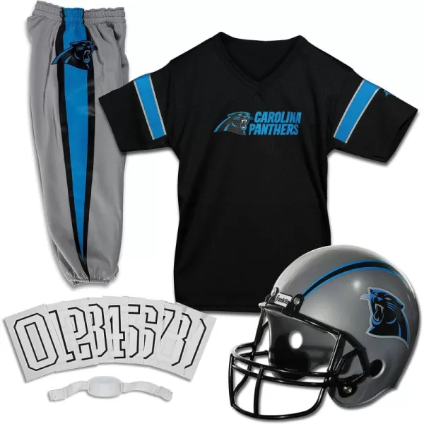 Franklin Sports NFL Youth Football Uniform Set for Boys ampamp Girls  Includes Helmet Jersey ampamp Pants with Chinstrap  NumbersCarolina Panthers