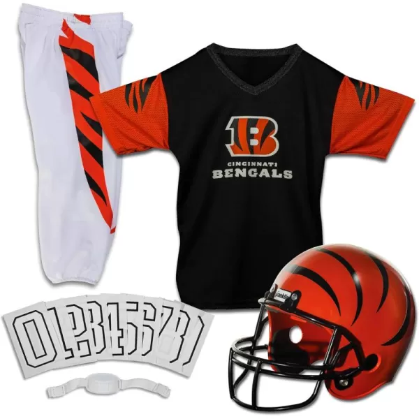 Franklin Sports NFL Youth Football Uniform Set for Boys ampamp Girls  Includes Helmet Jersey ampamp Pants with Chinstrap  NumbersCincinnati Bengals