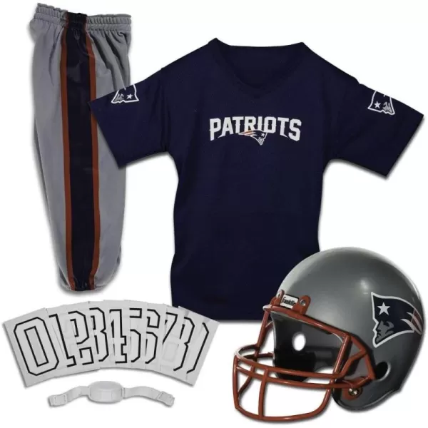 Franklin Sports NFL Youth Football Uniform Set for Boys ampamp Girls  Includes Helmet Jersey ampamp Pants with Chinstrap  NumbersNew England Patriots