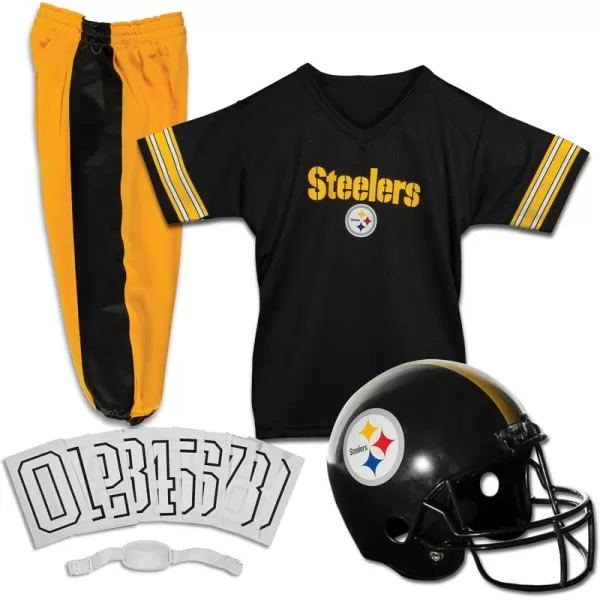 Franklin Sports NFL Youth Football Uniform Set for Boys ampamp Girls  Includes Helmet Jersey ampamp Pants with Chinstrap  NumbersPittsburgh Steelers