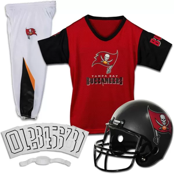 Franklin Sports NFL Youth Football Uniform Set for Boys ampamp Girls  Includes Helmet Jersey ampamp Pants with Chinstrap  NumbersTampa Bay Buccaneers