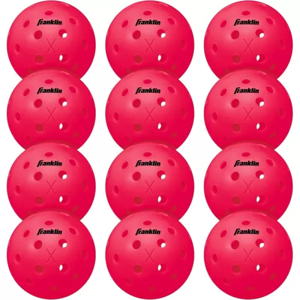 Franklin Sports Outdoor Pickleballs  X40 Pickleball Balls  USA Pickleball USAPA Approved  Official US Open BallPink