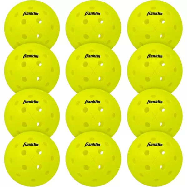 Franklin Sports Outdoor Pickleballs  X40 Pickleball Balls  USA Pickleball USAPA Approved  Official US Open BallYellow