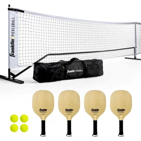 Franklin Sports Pickleball Nets  Portable Outdoor Pickleball Net Systems  Official Regulation Size 22 Foot Pickleball Net with Travel Bag  Portable Pickleball Court Nets for Official Size CourtNet with PaddlesBalls