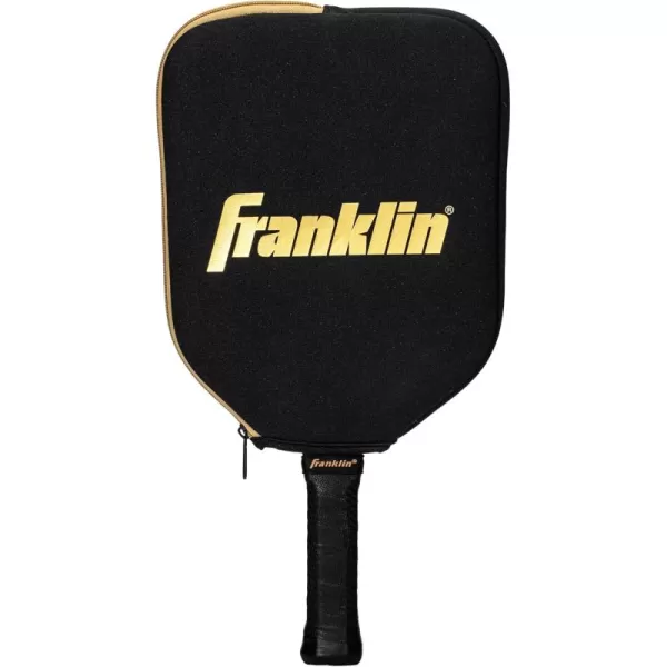 Franklin Sports Pickleball Paddle Cover  Protective Padded Pickleball Cover with Fence Hook  Universal Size Pickleball Paddle Case  Protective Pickleball Equipment  AccessoryBlackGold