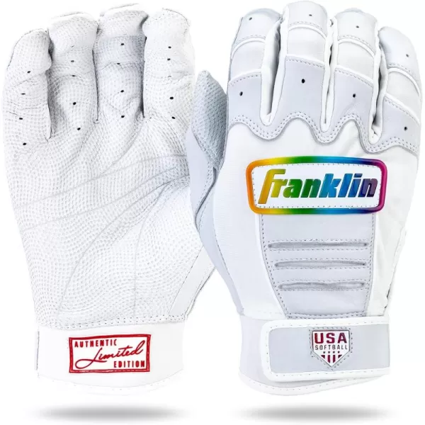 Franklin Sports USA Softball Womens Softball Batting Gloves  CFX Pro Fastpitch  Slowpitch Girls Batting Gloves  Adult  Youth Batting Glove PairsAura