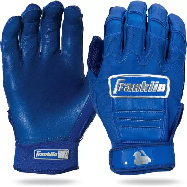 Franklin Sports USA Softball Womens Softball Batting Gloves  CFX Pro Fastpitch  Slowpitch Girls Batting Gloves  Adult  Youth Batting Glove PairsChrome Royal  Fastpitch