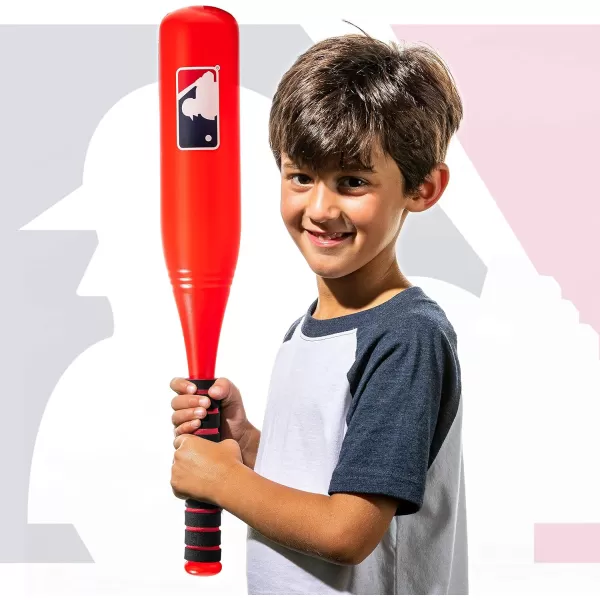 Franklin Sports MLB Jumbo Kids Plastic Baseball Bat  Backyard Baseball Bat with Large Barrel for Kids  Toddlers  Kids Fat Plastic BatRed