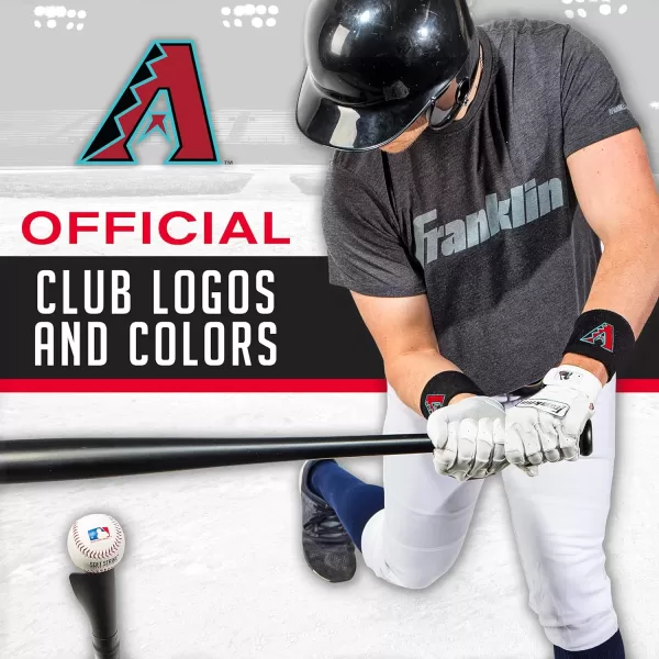 Franklin Sports MLB Team Licensed Baseball Wristbands  MLB Team Logo Sweat Wristbands  Great for Costumes  Uniforms  PairArizona Diamondbacks