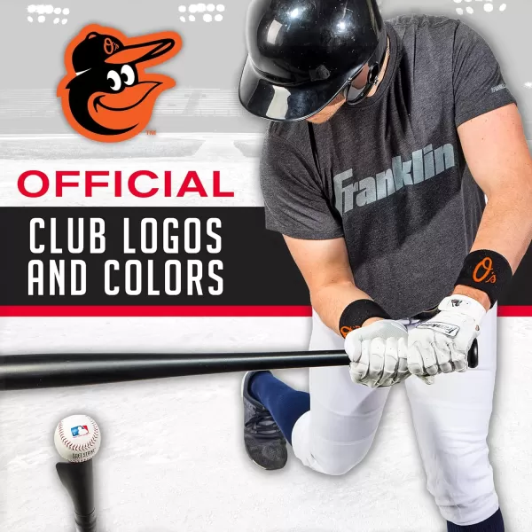 Franklin Sports MLB Team Licensed Baseball Wristbands  MLB Team Logo Sweat Wristbands  Great for Costumes  Uniforms  PairBaltimore Orioles