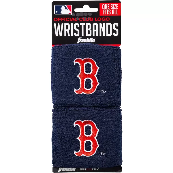 Franklin Sports MLB Team Licensed Baseball Wristbands  MLB Team Logo Sweat Wristbands  Great for Costumes  Uniforms  PairBoston Red Sox