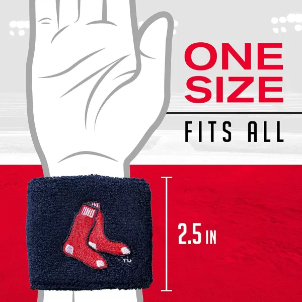 Franklin Sports MLB Team Licensed Baseball Wristbands  MLB Team Logo Sweat Wristbands  Great for Costumes  Uniforms  PairBoston Red Sox