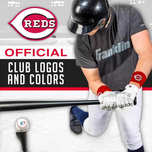 Franklin Sports MLB Team Licensed Baseball Wristbands  MLB Team Logo Sweat Wristbands  Great for Costumes  Uniforms  PairCincinnati Reds