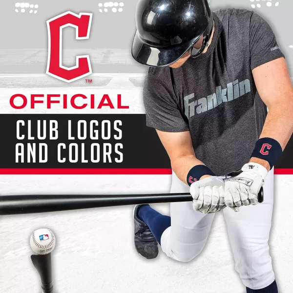 Franklin Sports MLB Team Licensed Baseball Wristbands  MLB Team Logo Sweat Wristbands  Great for Costumes  Uniforms  PairCleveland Guardians