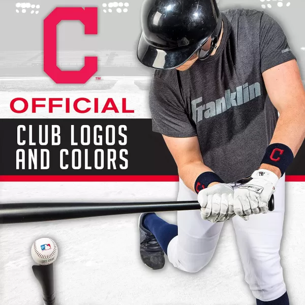 Franklin Sports MLB Team Licensed Baseball Wristbands  MLB Team Logo Sweat Wristbands  Great for Costumes  Uniforms  PairCleveland Indians