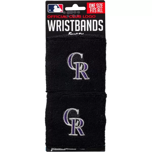 Franklin Sports MLB Team Licensed Baseball Wristbands  MLB Team Logo Sweat Wristbands  Great for Costumes  Uniforms  PairColorado Rockies