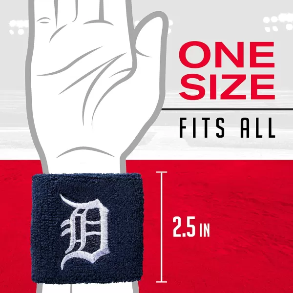 Franklin Sports MLB Team Licensed Baseball Wristbands  MLB Team Logo Sweat Wristbands  Great for Costumes  Uniforms  PairDetroit Tigers