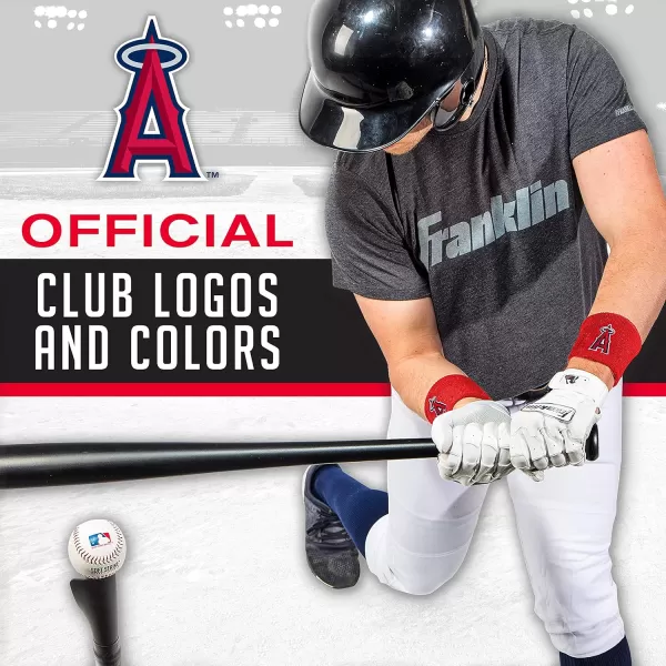 Franklin Sports MLB Team Licensed Baseball Wristbands  MLB Team Logo Sweat Wristbands  Great for Costumes  Uniforms  PairLos Angeles Angels