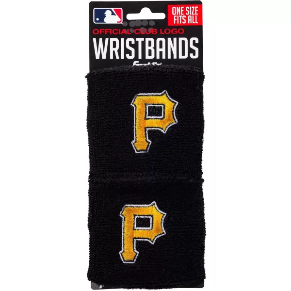 Franklin Sports MLB Team Licensed Baseball Wristbands  MLB Team Logo Sweat Wristbands  Great for Costumes  Uniforms  PairPittsburgh Pirates