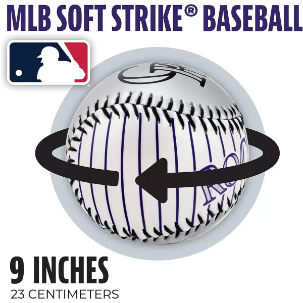 Franklin Sports MLB UnisexAdult MLB Team Logo Soft BaseballsTeam Color