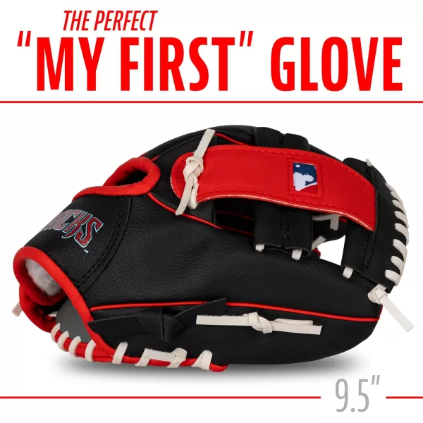 Franklin Sports MLB Youth Teeball Glove and Ball Set  Kids Baseball and Teeball Glove and Ball  Perfect First Kids Glove  95quotArizona Diamondbacks